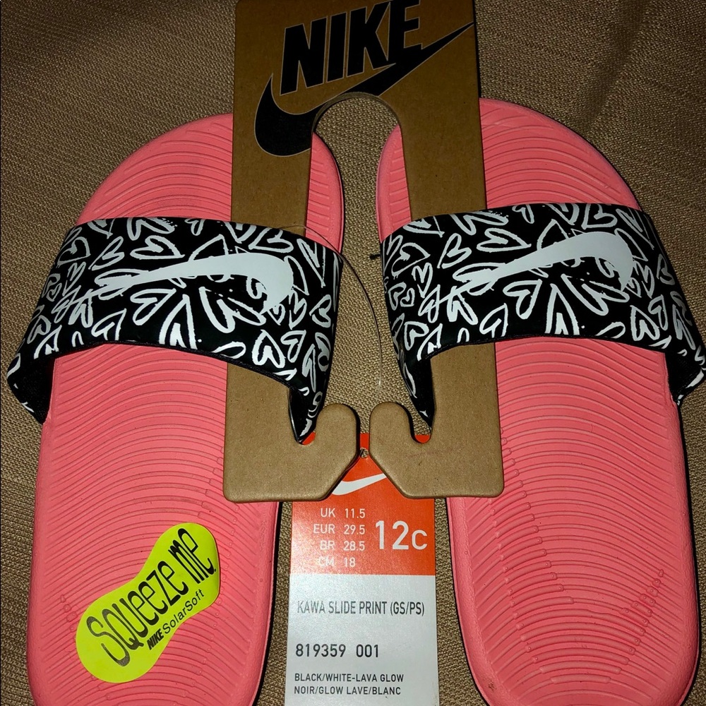 NWT...NIKE KAWA PRINT YOUTH SLIDE Size 11.5